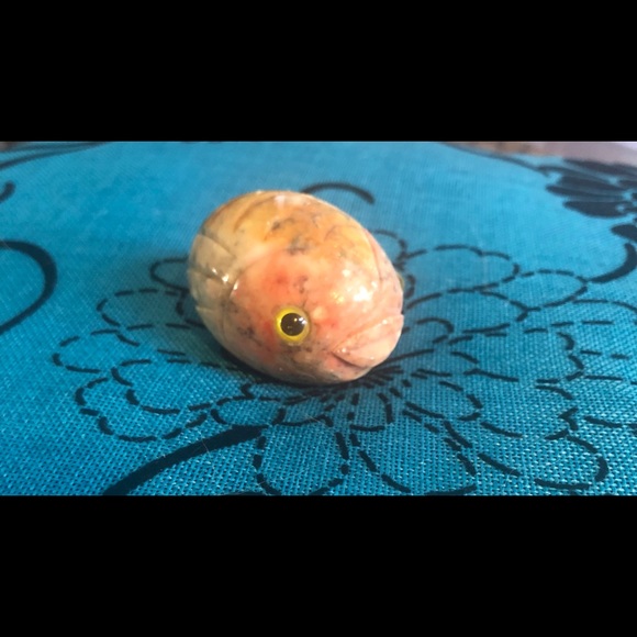Other - Hand crafted Alabaster fish shaped egg 🇮🇹